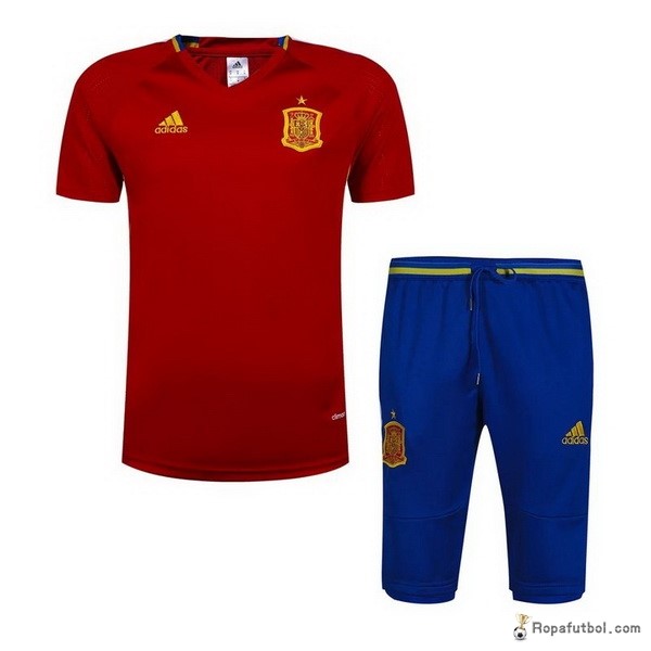 Camiseta Entrenamiento España Conjunto Completo 2016 Rojo